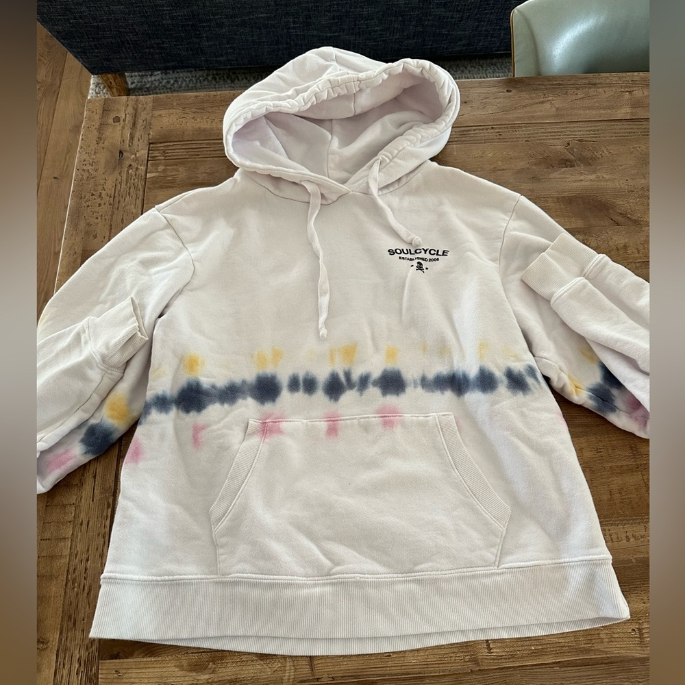 Soul Cycle tie dye hoodie size large